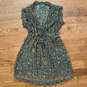 Karma Highway - Slate Blue Floral Dress